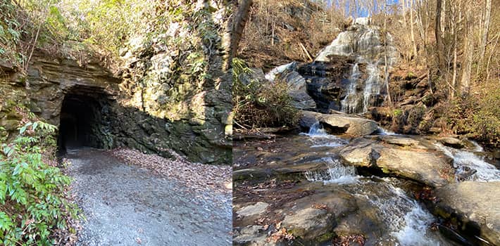 Issaqueena Falls and Stumphouse Tunnel